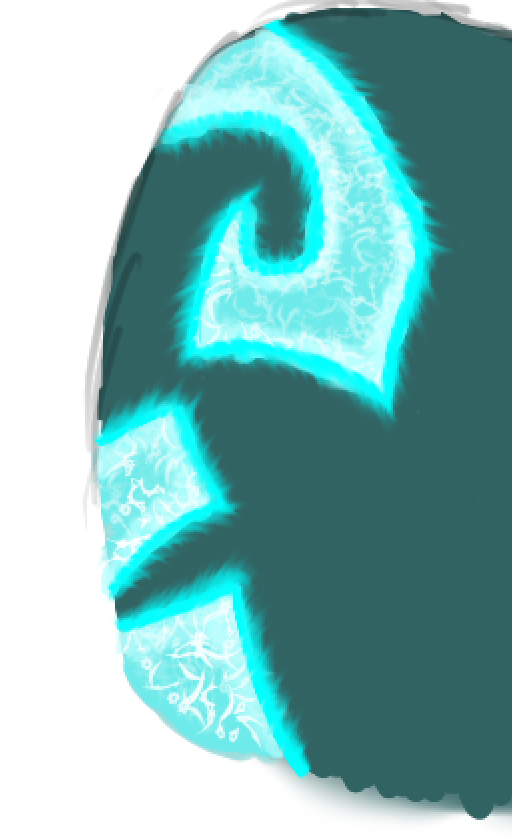 close up of the tattoo on the xiao drawing! also an example off my drawing process and detailing